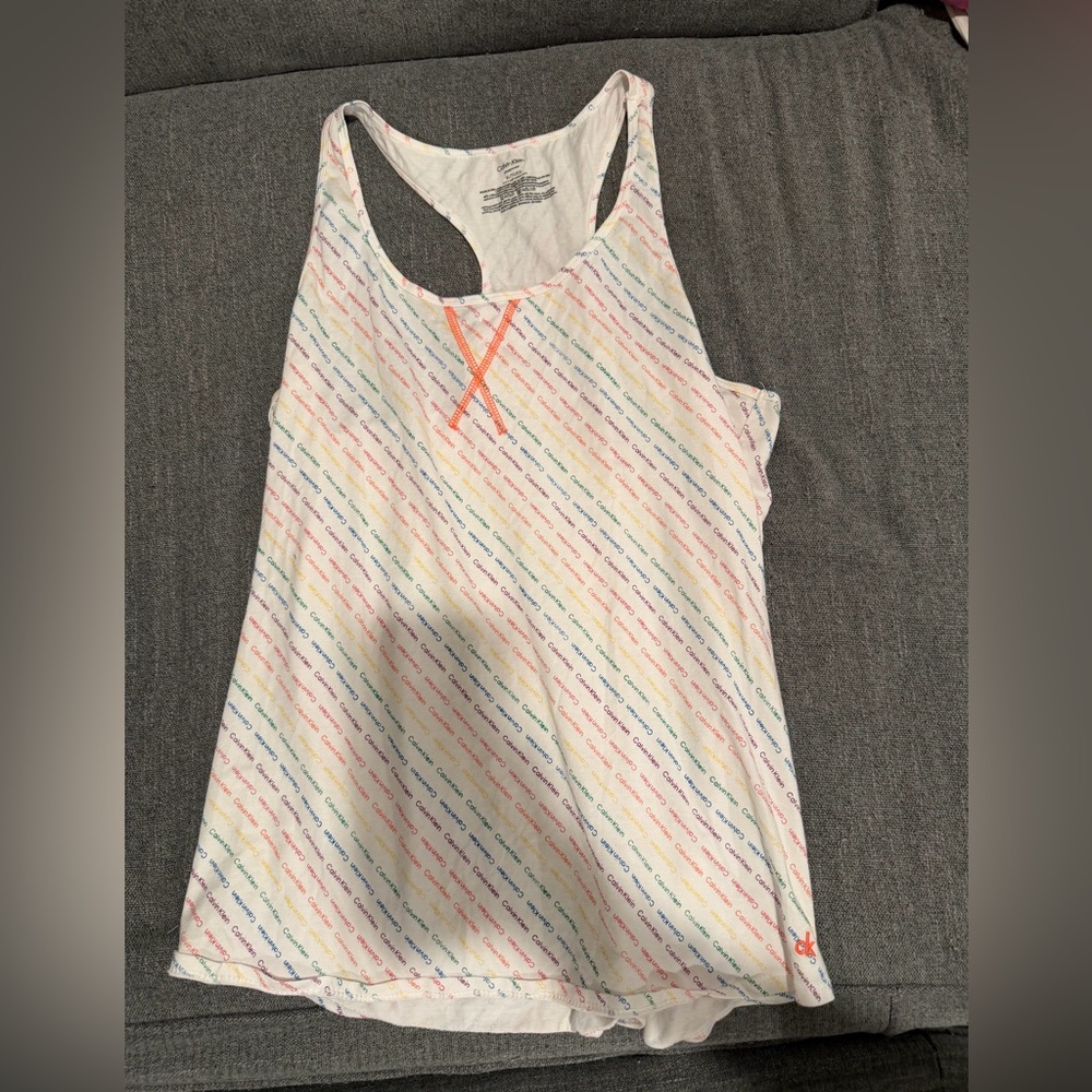 NWOT Calvin Klein Multicolor Racerback Sleepwear Tank Top Size XL